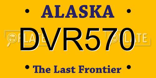 DVR570 Alaska License Plate