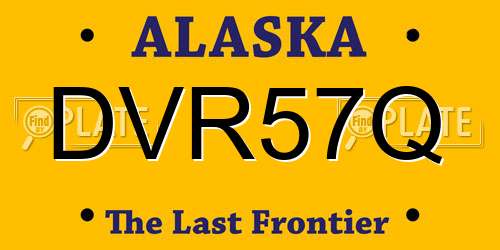 DVR57Q Alaska License Plate