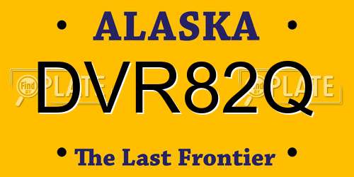 DVR82Q Alaska License Plate