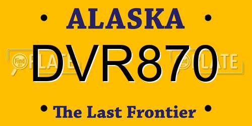 DVR870 Alaska License Plate