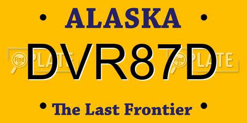 DVR87D Alaska License Plate