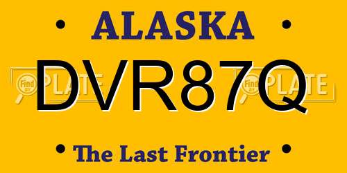 DVR87Q Alaska License Plate