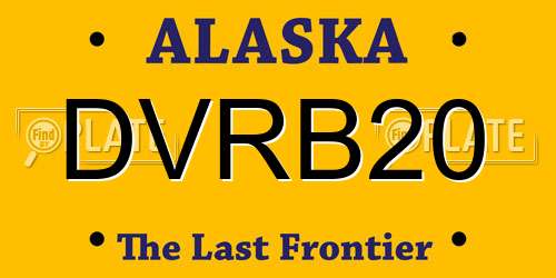 DVRB20 Alaska License Plate