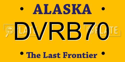 DVRB70 Alaska License Plate
