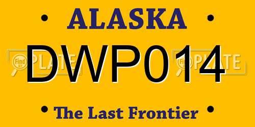 DWP014 Alaska License Plate