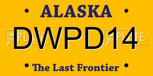 DWPD14 Alaska License Plate
