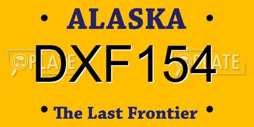 DXF154 Alaska License Plate