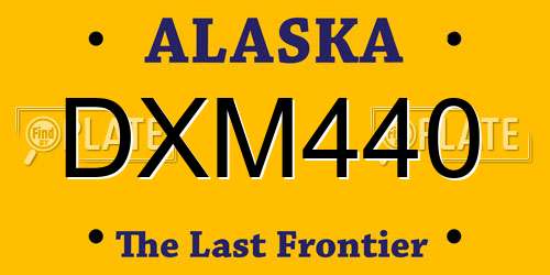 DXM440 Alaska License Plate
