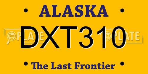 DXT310 Alaska License Plate