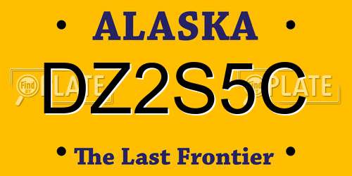 DZ2S5C Alaska License Plate