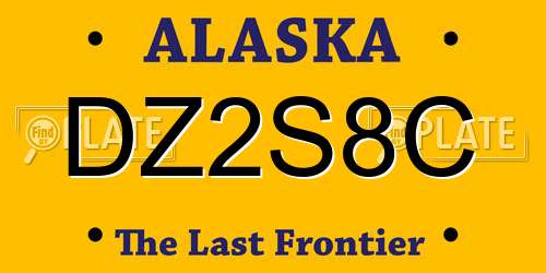 DZ2S8C Alaska License Plate