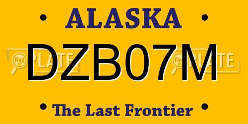 DZB07M Alaska License Plate