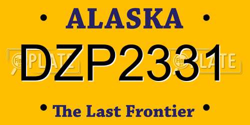 DZP2331 Alaska License Plate