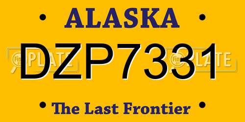 DZP7331 Alaska License Plate