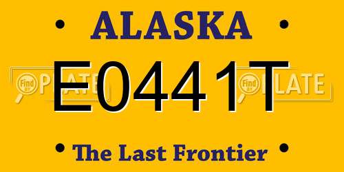 E0441T Alaska License Plate