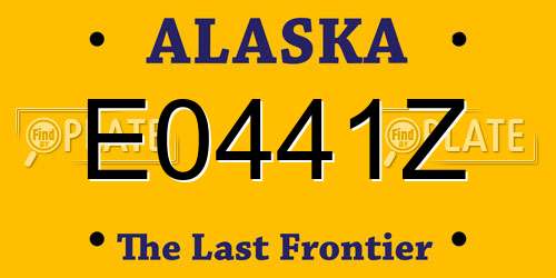 E0441Z Alaska License Plate
