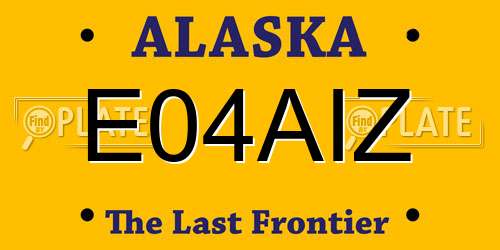 E04AIZ Alaska License Plate