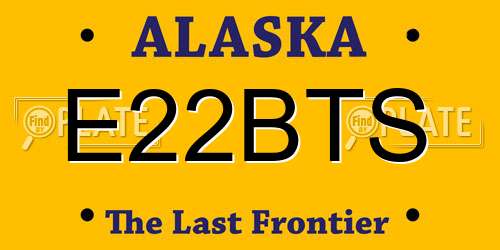 E22BTS Alaska License Plate