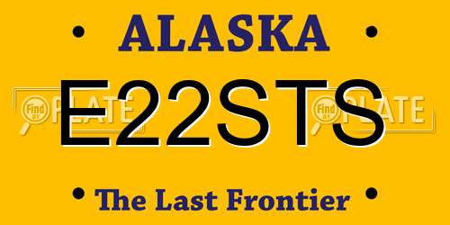 E22STS Alaska License Plate