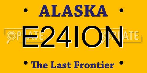 E24ION Alaska License Plate