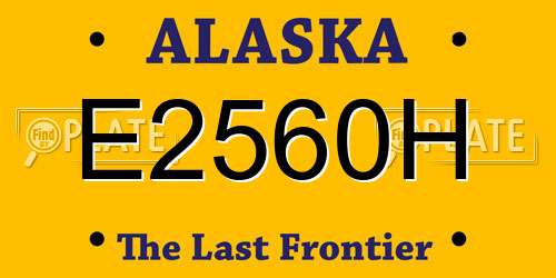 E2560H Alaska License Plate