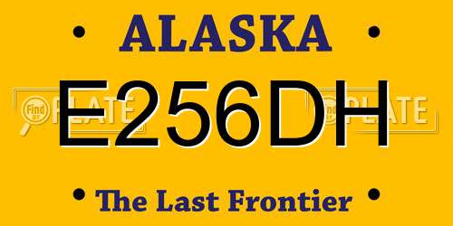 E256DH Alaska License Plate