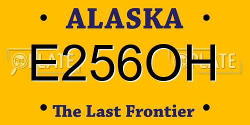 E256OH Alaska License Plate