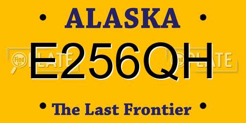E256QH Alaska License Plate
