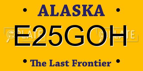 E25GOH Alaska License Plate