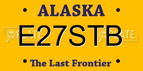E27STB Alaska License Plate