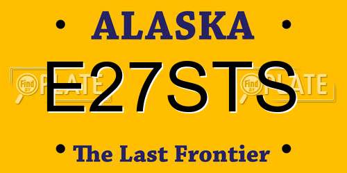 E27STS Alaska License Plate