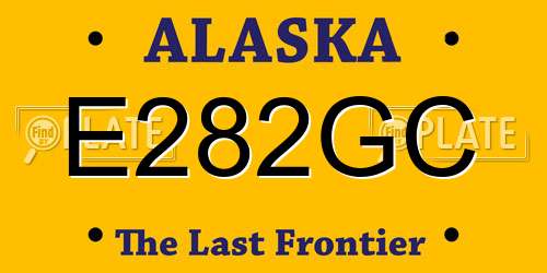 E282GC Alaska License Plate