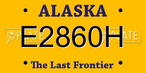E2860H Alaska License Plate
