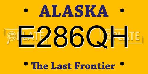 E286QH Alaska License Plate