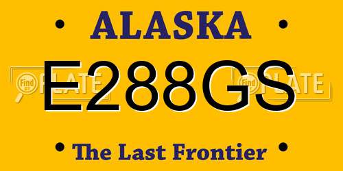 E288GS Alaska License Plate