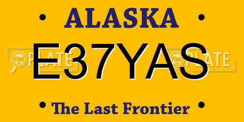 E37YAS Alaska License Plate