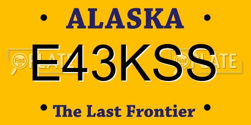 E43KSS Alaska License Plate
