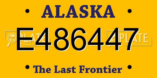 E486447 Alaska License Plate