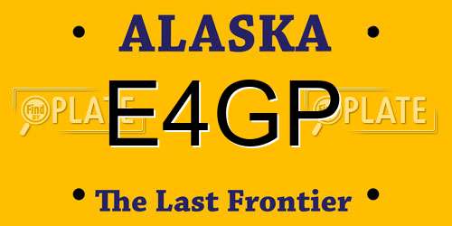 E4GP Alaska License Plate
