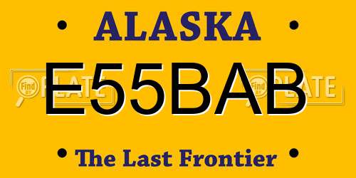 E55BAB Alaska License Plate
