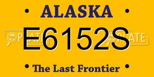 E6152S Alaska License Plate