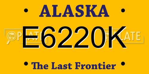 E6220K Alaska License Plate
