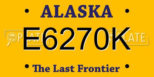 E6270K Alaska License Plate