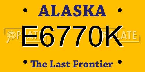 E6770K Alaska License Plate