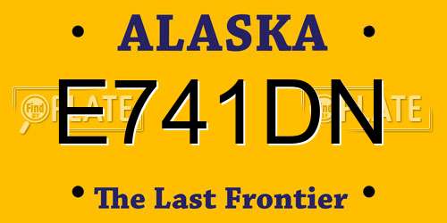 E741DN Alaska License Plate