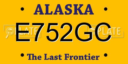 E752GC Alaska License Plate