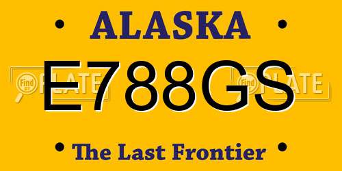 E788GS Alaska License Plate