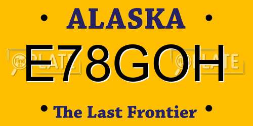 E78GOH Alaska License Plate