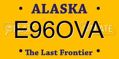 E96OVA Alaska License Plate