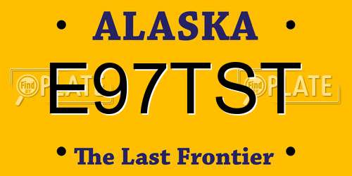 E97TST Alaska License Plate
